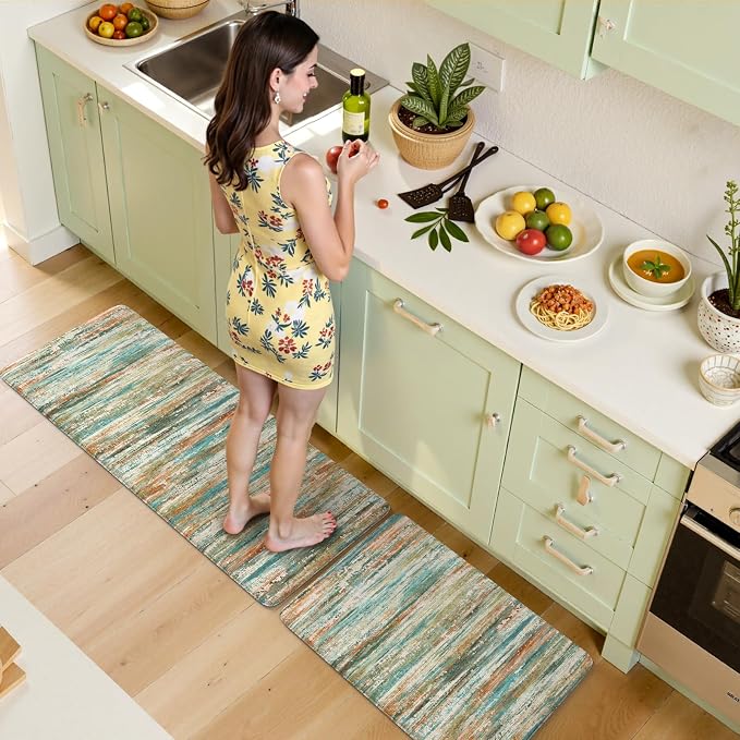 KIMODE Kitchen Mats for Floor Anti Fatigue 20"x47"+20"x32", Farmhouse Kitchen - Image 8