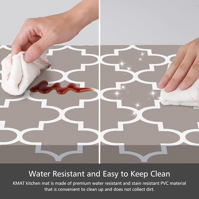 KMAT Kitchen Mat 0.47inch Cushioned Anti-Fatigue Area Rug Sets, Waterproof - Image 4