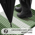 Kitinjoy Indoor Outdoor Door Mat, 59x20 Non-Slip Absorbent Dirt Trapper - Image 2