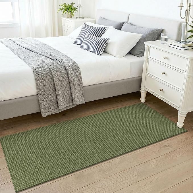 KOZYFLY Woven 2x5 Entry Runner Rug, Washable Runners - Image 8