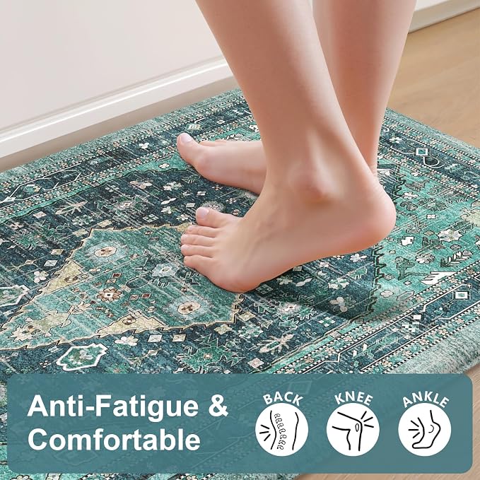 Collive Farmhouse Anti Fatigue Kitchen Mat, Cushioned Kitchen Rug Sets of 2 - Image 3
