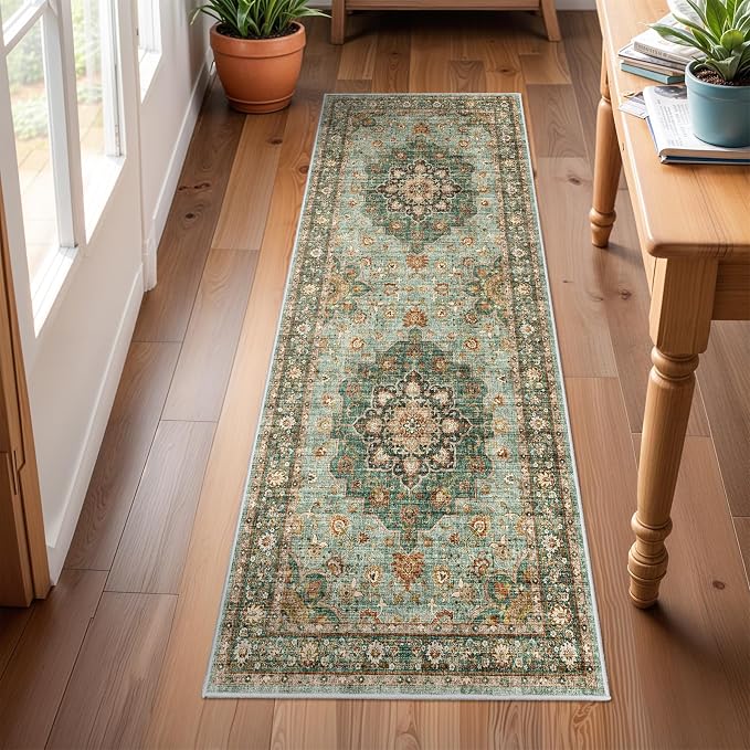 Washable Oriental Hallway Runner Rug by TOPRUUG