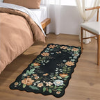 Lahome Floral Entryway Rug, 2x4 Washable Kitchen Rug Ultra-Thin, Non-Slip Soft - Image 3