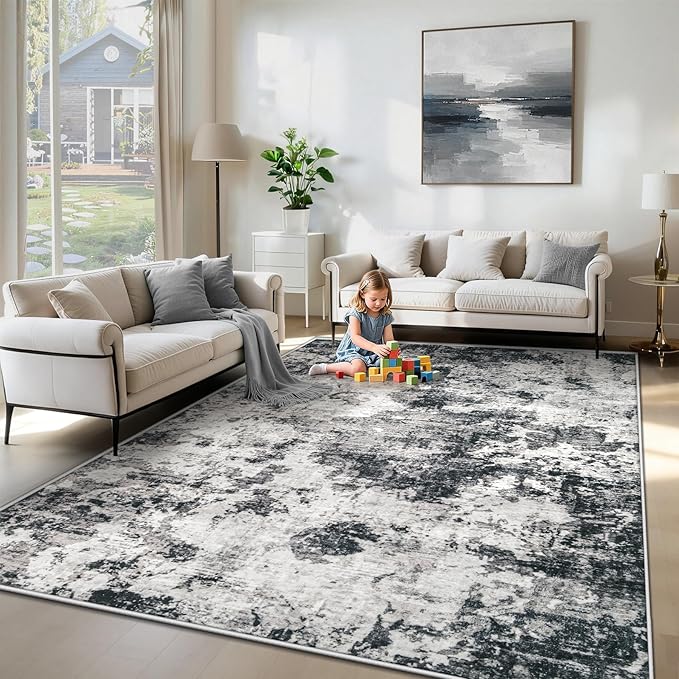 XLUEZ 6x9 Area Rugs for Living Room, Washable Modern Abstract Large Area Rug by XLUEZ