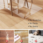 Crystal Clear Floor Mat 3×5ft, Upgraded Easy Flat Waterproof Vinyl Rug Cover - Image 4
