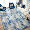 Ophanie Blue and Gray Area Rugs by Ophanie
