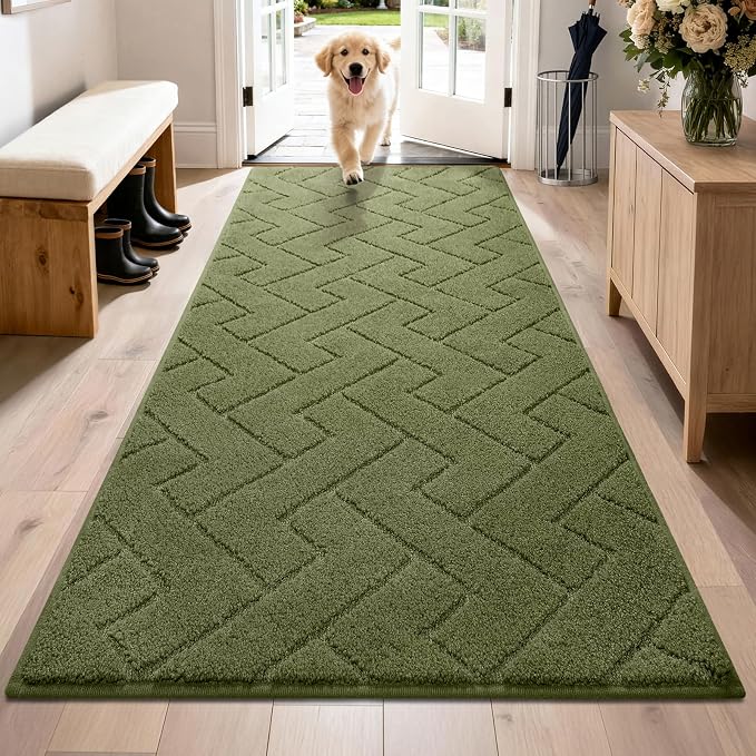 PURRUGS Dirt Trapping Door Mat 32" x 70", Non-Slip Machine Washable Entry Rug by PURRUGS