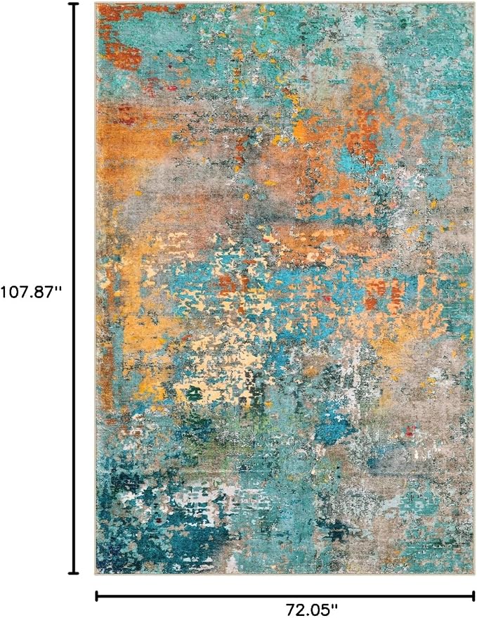 Lahome Modern Abstract Area Rug 6x9 Rugs - Image 2