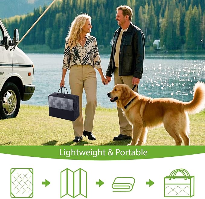 Smiry Waterproof Outdoor Rug 6x9 ft, Reversible Plastic Straw Patio Camping Rugs - Image 6