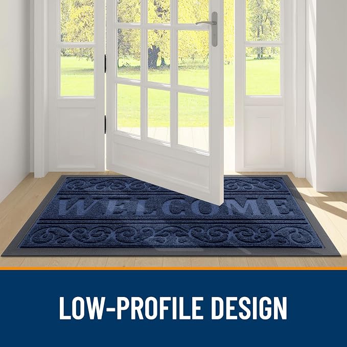 OLANLY Welcome Door Mat Indoor Outdoor Entrance, Heavy Duty Sturdy Front Door - Image 4