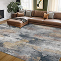 RELEANY Washable Area Rugs 9'x12' Non-Slip Modern Abstract Soft by RELEANY