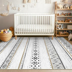 BESTSWEETIE 8x10 Area Rugs for Living Room Washable Moroccan Farmhouse Neutral - Image 8