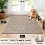 PURRUGS Dirt Trapping Door Mat 48" x 48", Non-Slip Machine Washable Entryway Rug - Image 8