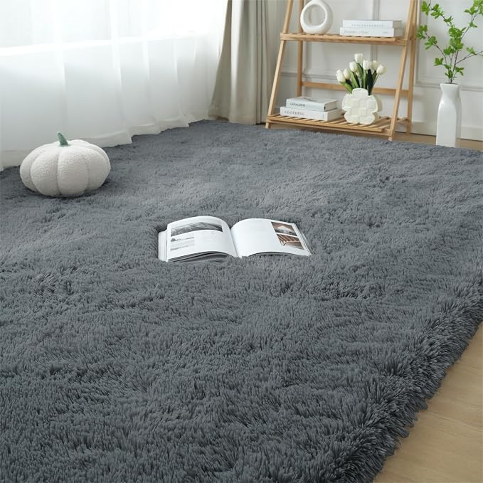 Fluffy Area Rugs for Bedroom 5x7: Shag Rugs for Bedroom by FLURRYRUG