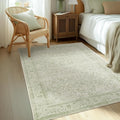 Sage Green Boho Front Door Mat for Indoor Entrance Washable Non Slip Cute by BILEEHOME