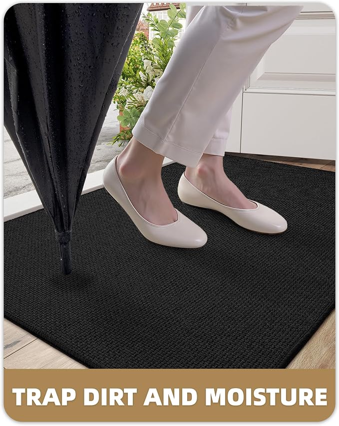 Color&Geometry Ultra Thin Indoor Door Mat 32"x48", Non Slip Rubber Backed Dirt - Image 7