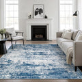 4x4 Area Rug Living Room Rug: Washable Modern Abstract Soft Thin Rug Indoor by FXRHLP