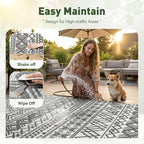 MontVoo-Outdoor Rug Waterproof 6x9 ft Outdoor Carpet Patio Rug Mat Reversible - Image 9