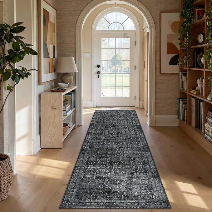 Rugxara 2x6 Runner Rug, Washable Kitchen Rugs, Non Slip Low Pile Area Rug Carpet - Image 3