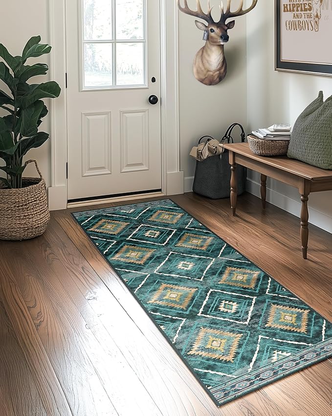 BESTSWEETIE Area Rug 2x3 Rug Machine Washable Non-Slip Low Pile Print Pattern - Image 7