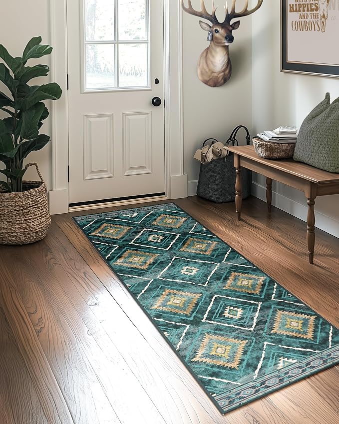 BESTSWEETIE Area Rug 2x6 Rug Machine Washable Non-Slip Low Pile Print Pattern by BESTSWEETIE