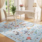Unirea 5x7 Light Blue Grey Cat Area Rug - Image 8