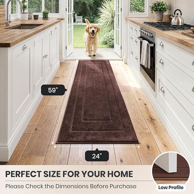 PURRUGS Dirt Trapping Door Mat 24" x 59", Non-Slip/Skid Machine Washable - Image 8