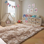 ONASAR 8x10 Area Rugs for Living Room, Tie-Dyed Beige Large Fluffy Bedroom Rug - Image 8