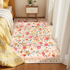 3x5 Area Rugs for Living Room Vacuum-Friendly Machine Washable Area Rug Flower - Image 7