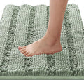 H.VERSAILTEX Bath Mats for Bathroom Non Slip Thick Chenille Striped Bath Rug by HVERSAILTEX