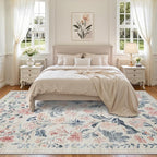9x12 Area Rugs Washable Rug: Large Boho Living Room Rug Soft Non-Slip Low Pile - Image 3