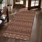 SERISSA 2x4 Rugs for Entryway, Washable Non-Slip Coffee Brown Small Runner Rug by SERISSAHomeDecorCollection