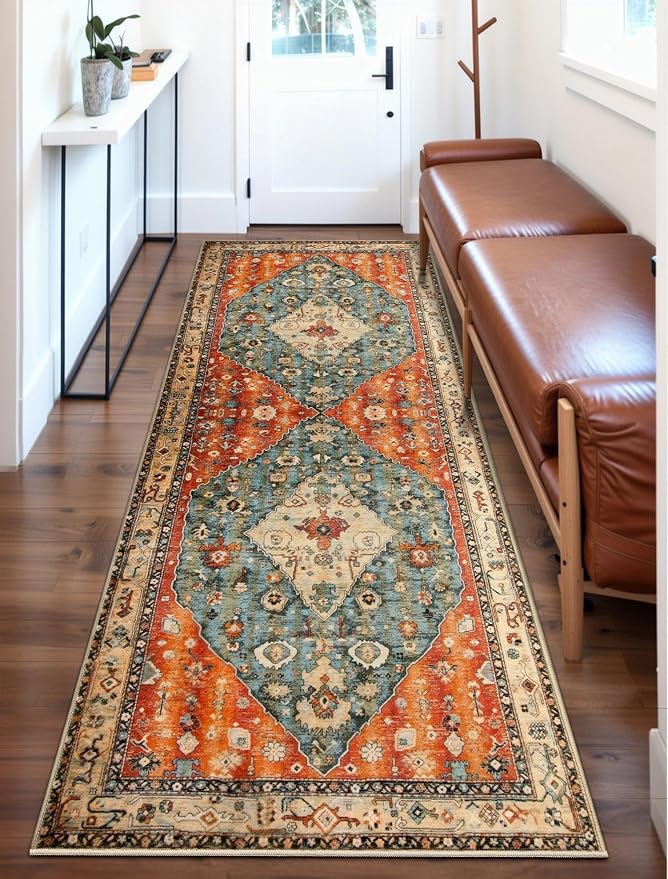SERISSA Boho Washable Runner Rug, 2x6 Rug Non-Slip Tribal Hallway Kitchen - Image 4