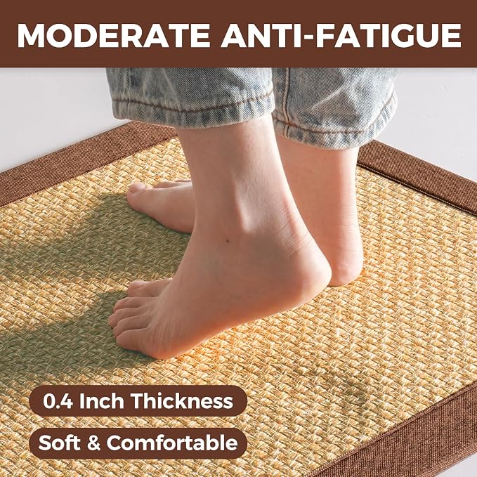 YDKGL Kitchen Runner Rugs Non Slip Washable Anti Fatigue, Super Absorbent 0.4" - Image 4