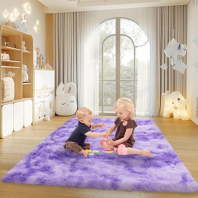 Mugorn 4x6 Rugs for Living Room, Large Fluffy Area Rugs for Bedroom, Soft - Image 6