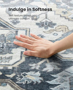 AMADA HOMEFURNISHING 8x10 Area Rug, Washable Low-Profile Large Area Rug - Image 4