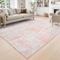 Toneed Abstract Area Rug Modern Washable Rug Soft Non Slip Rug Low Pile by Toneed