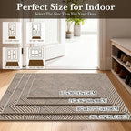 Indoor Door Mat 17"x30", Low-Profile Thin Welcome Front Door Mat Indoor Entrance - Image 2