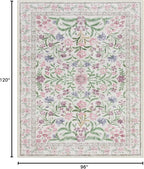 Wonnitar Purple Floral 8x10 Area Rugs, Washable Rug - Image 2