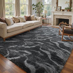 4x6 Ft Shag Rugs for Bedroom Living Room, Tie-Dyed Ultra Soft Fluffy Furry Area by Cuzwlovita