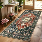 Yamaziot Washable Runner Rug, 3x6 Non-Slip Boho Vintage Hallway Rug by Yamaziot