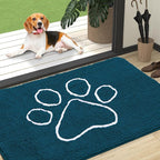 OLANLY Dog Door Mat for Muddy Paws 47x32, Paw Print Design, Absorbs Moisture by OLANLY