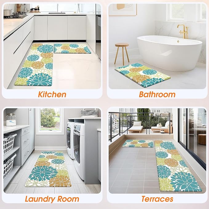 StepLively Kitchen Mats for Floor 2PCS, 0.47" Anti Fatigue Mats for Kitchen - Image 7