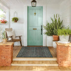 Dark Green Washable Entry Rug, 3x4 Rugs - Image 9