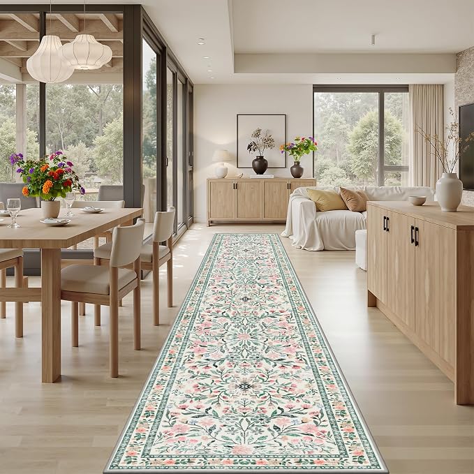 Runner Rug for Entryway: 2.6x14 Kitchen Rugs Non Slip Washable Ultra-Thin Soft - Image 4