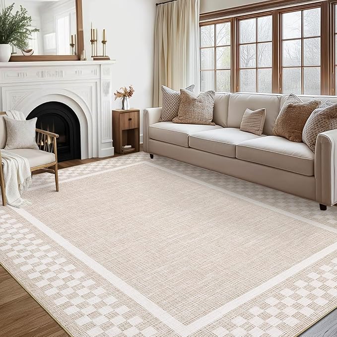 GarveeHome Washable Area Rugs 10x13 Non Slip Soft Large Living Room Rug Modern by GarveeHome