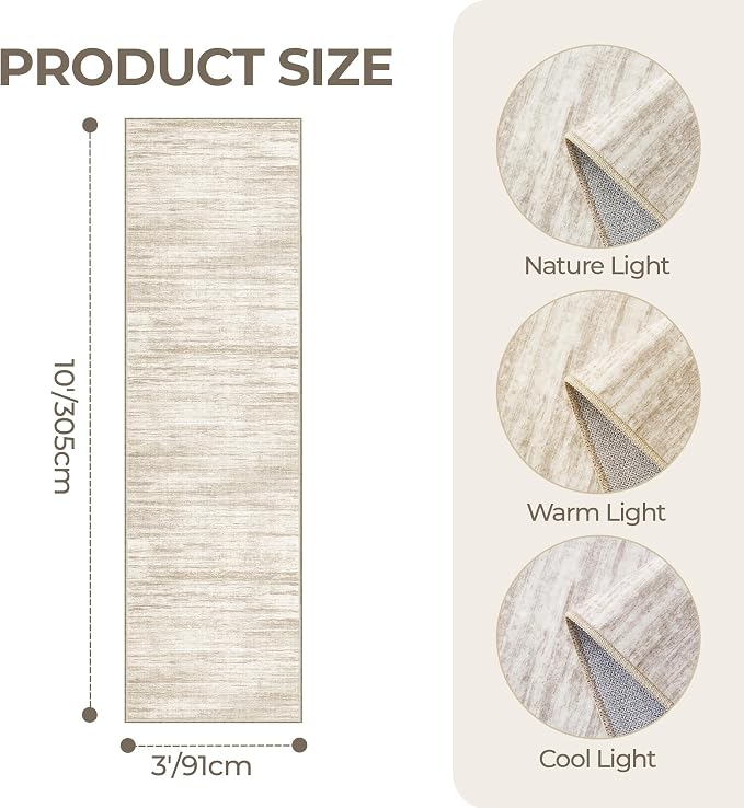 3x10 Runner Rug Non Slip Washable - Image 2