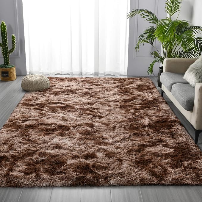 Deerhoo Large Shag Area Rugs 9 x 12, Tie-Dyed Plush Fuzzy Rugs - Image 2