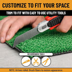 Ottomanson Artificial Grass Rug Lite 78" x 6', Large Fake Grass Carpet - Image 8