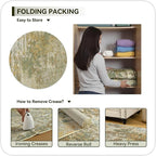Green Round Area Rugs 4ft Washable Circle Rug - Image 8